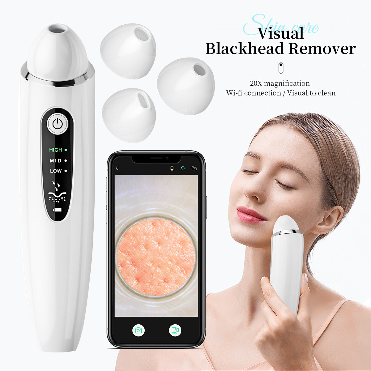 Smart Blackhead Remover Pro with Real-Time Viewing & 3 Heating Modes